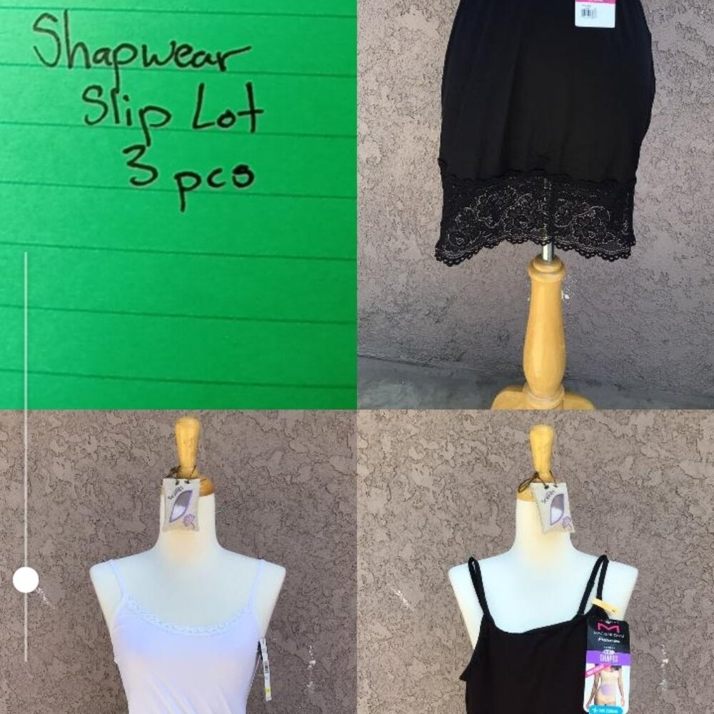 Shapewear/Slip Lot Medium Black and White 3 pcs